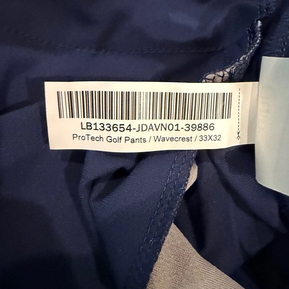 Quince ProTech Golf Pants Wavecrest Performance UPF50‎ Travel Navy 33x32 NWOT